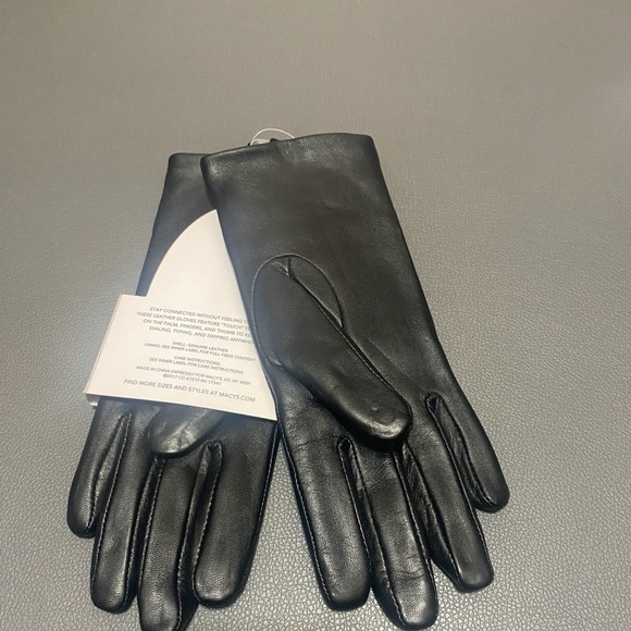 NWT Charter Club Leather Gloves - Picture 3 of 3
